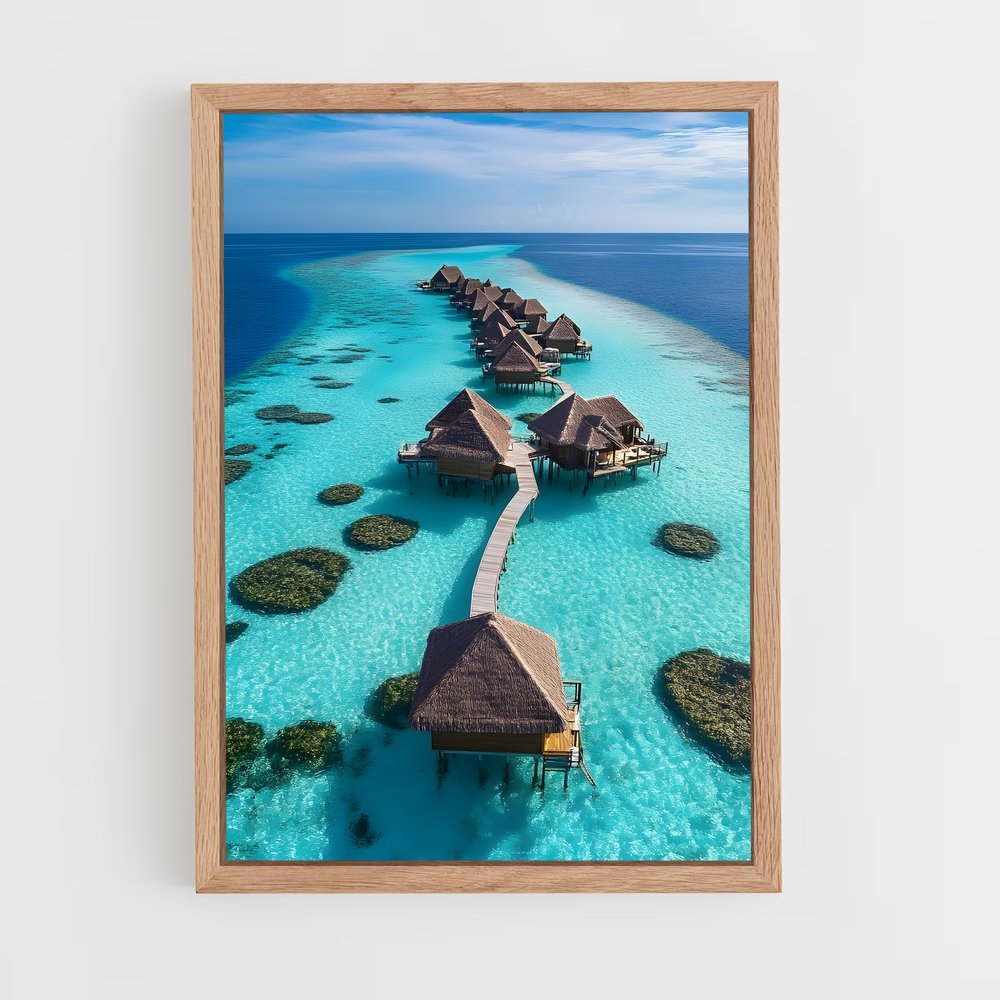 Poster Évasion aux Maldives – affiche Plongée sous-marine (vue 4)